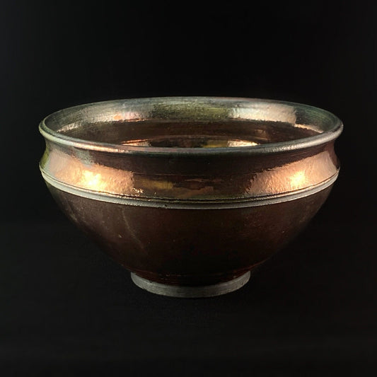 Handmade Zoe Bowl, Raku Art Pottery, Decorative Pottery