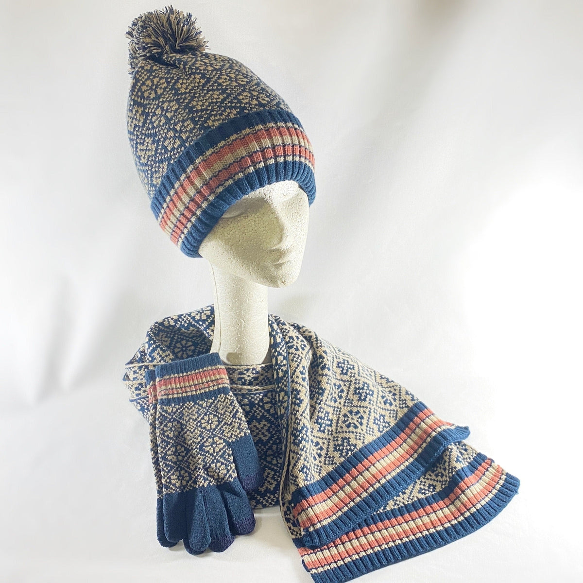 Studded Scarf & Beanie Gift Set - Cozy Winter Hat and Scarf Box Set Winter Warmth Box main image 2