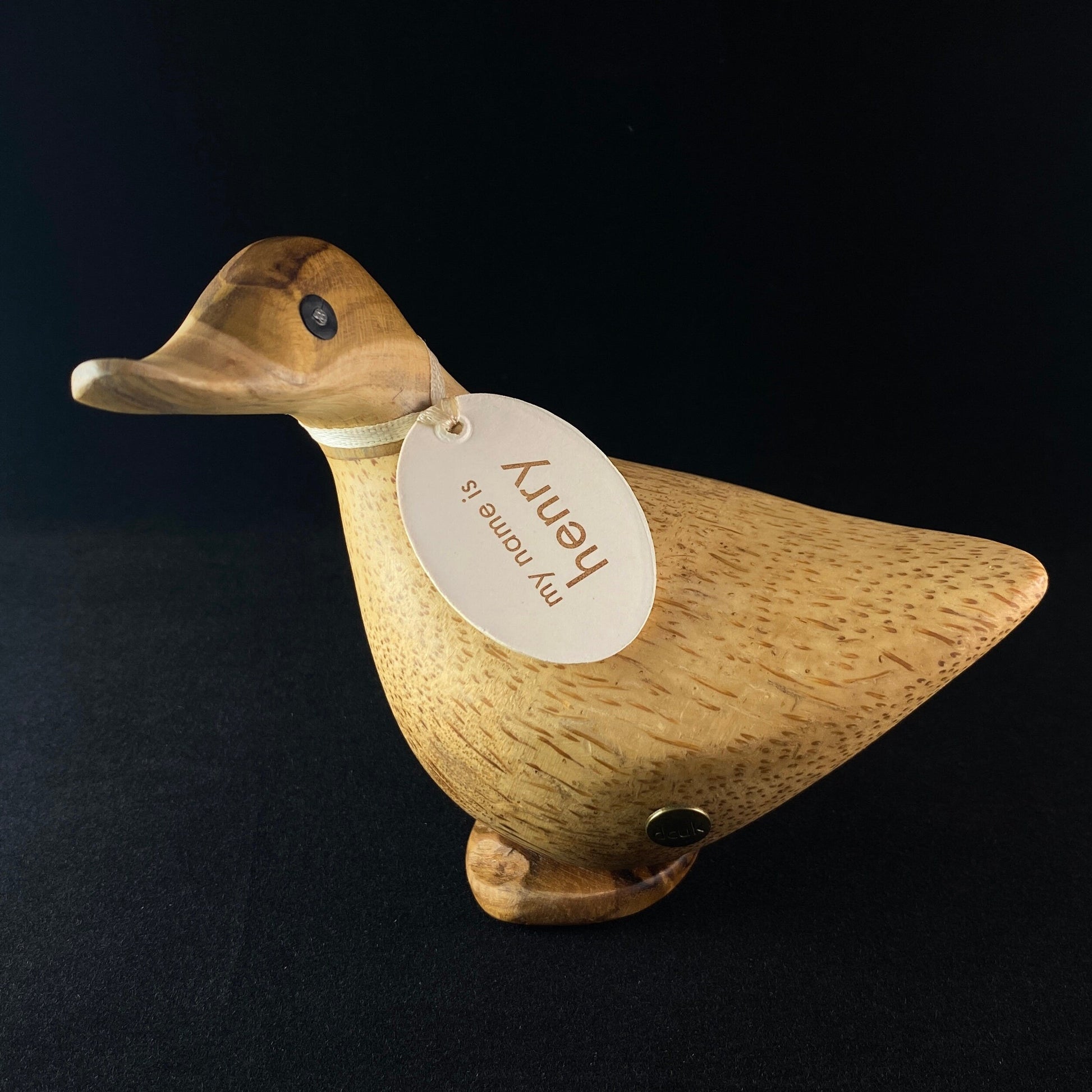 Henry - Hand-carved and Hand-painted Bamboo Duck