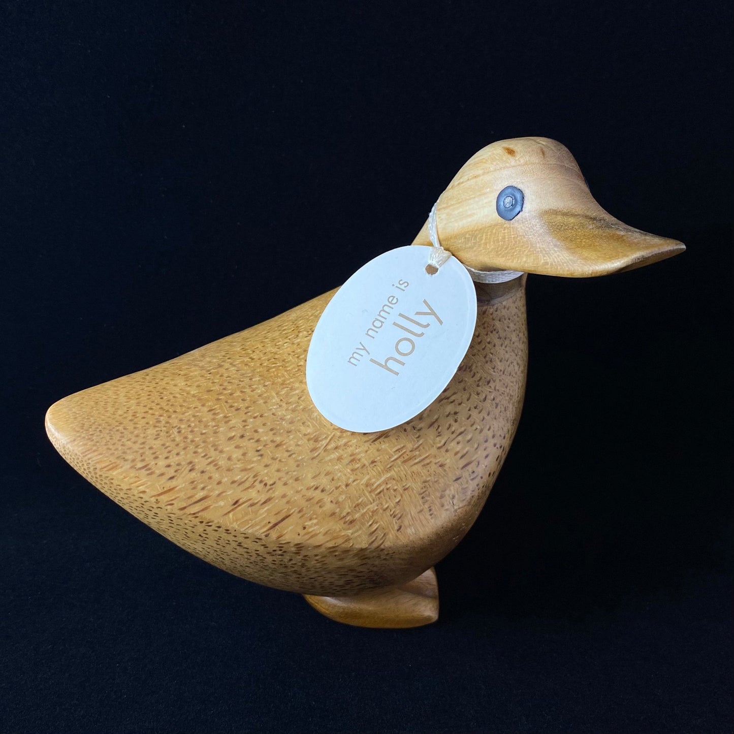 Holly - Hand-carved and Hand-painted Bamboo Duck