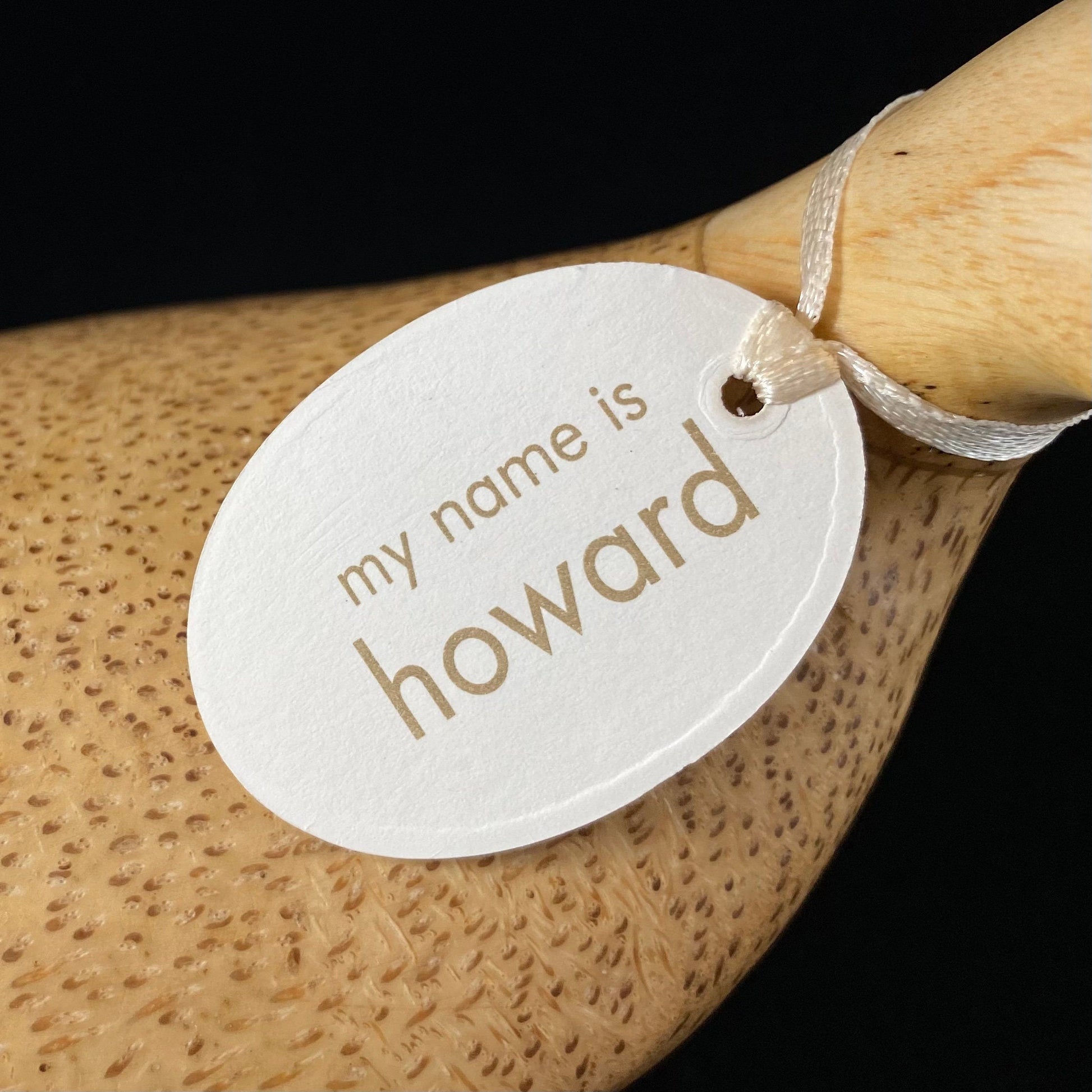 Howard - Hand-carved and Hand-painted Bamboo Duck