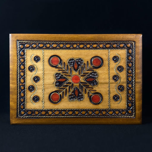 Infinity Symbol and Hearts Jewelry Box, Handmade Hinged Wooden Treasure Box