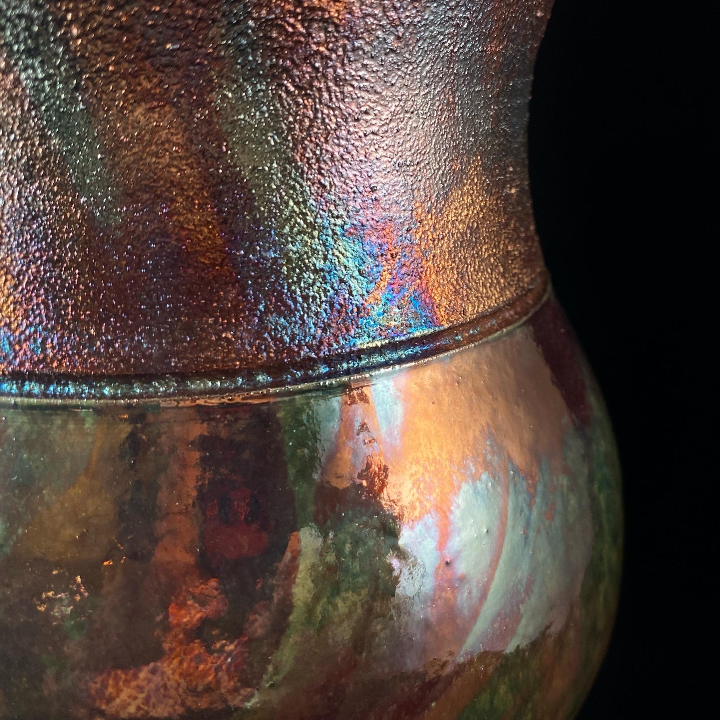 Handmade Jenny Vase, Raku Art Pottery, Decorative Pottery