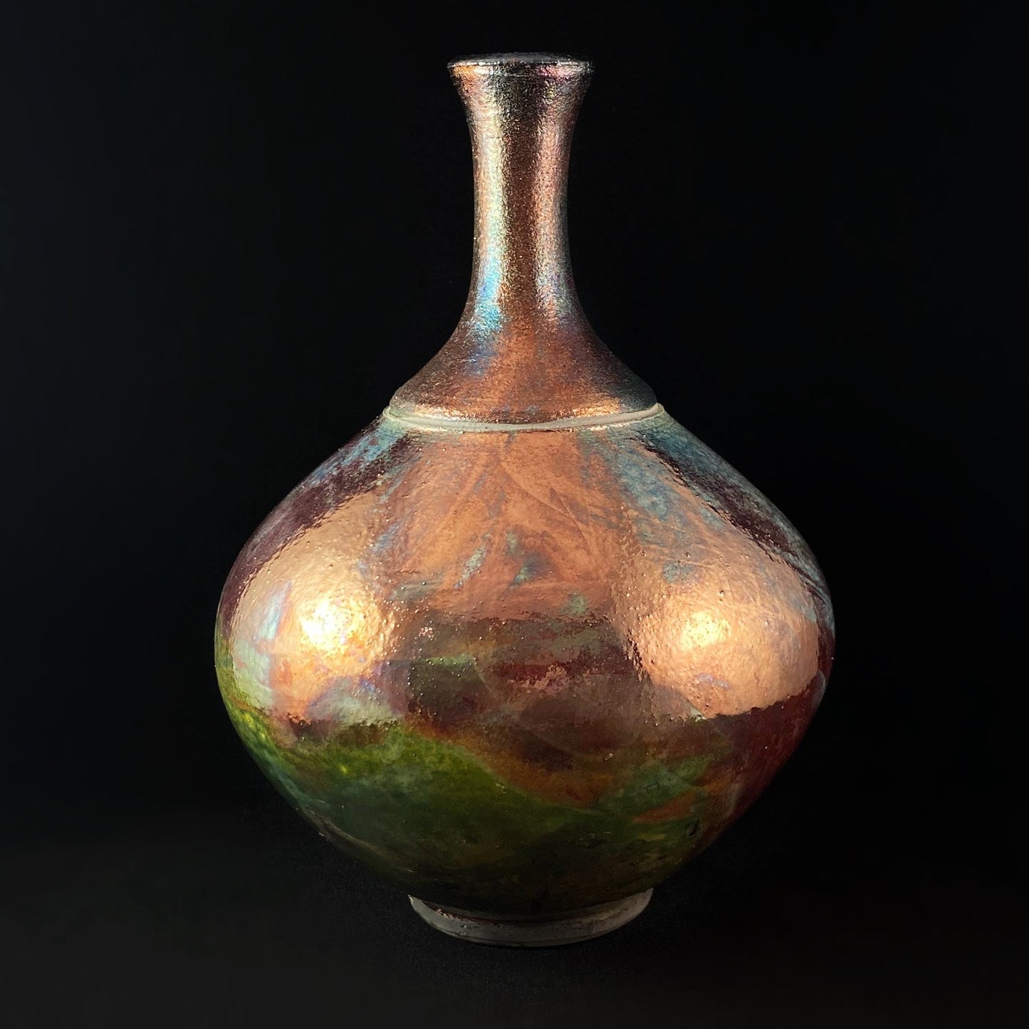 Handmade Suzette Vase, Raku Art Pottery, Decorative Pottery