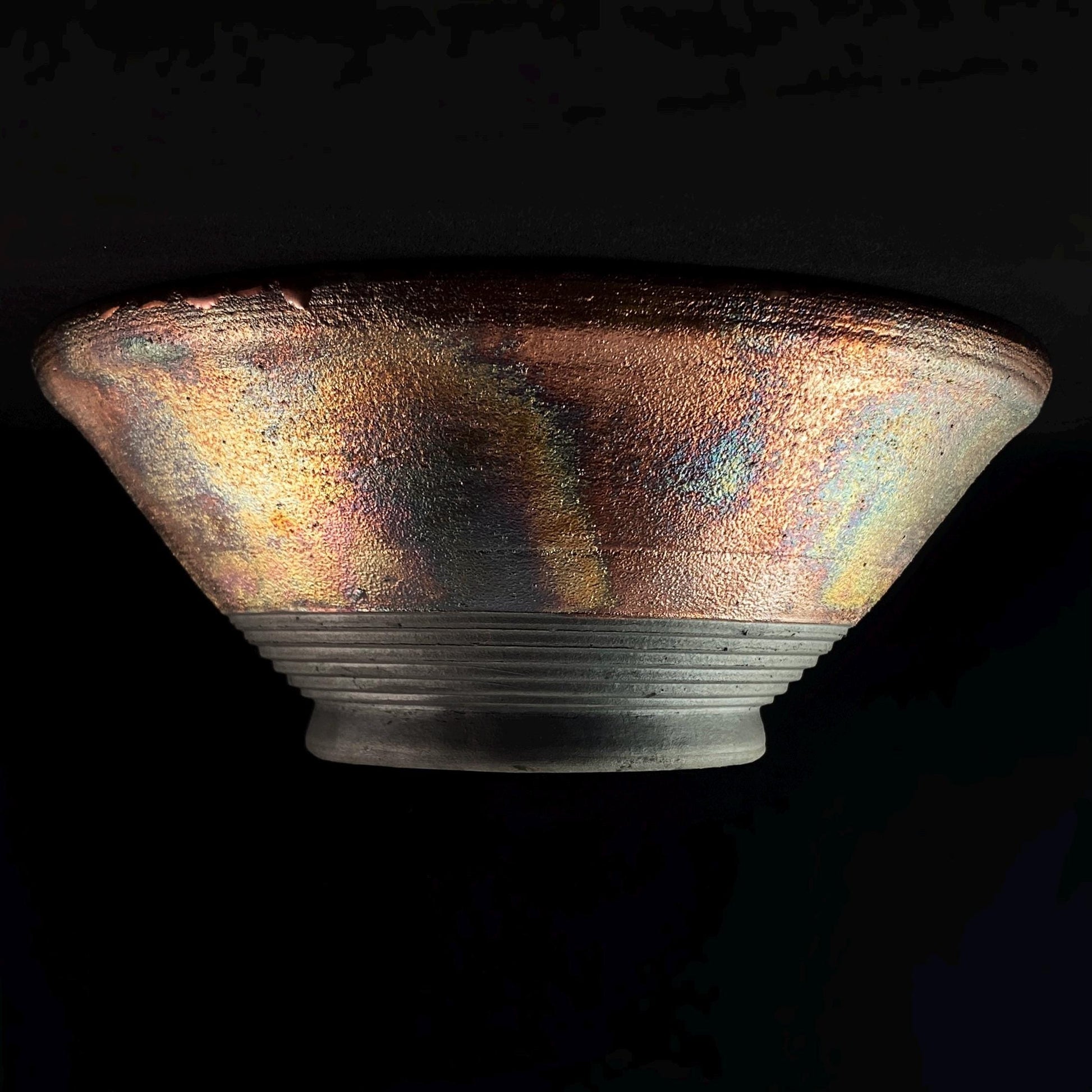 Handmade Clara Bowl, Raku Art Pottery, Decorative Pottery