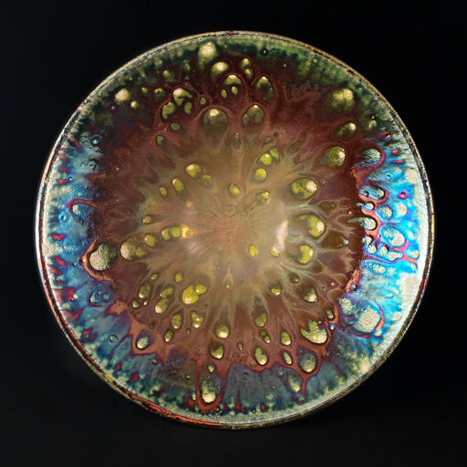 Handmade Charlotte Bowl, Raku Art Pottery, Decorative Pottery