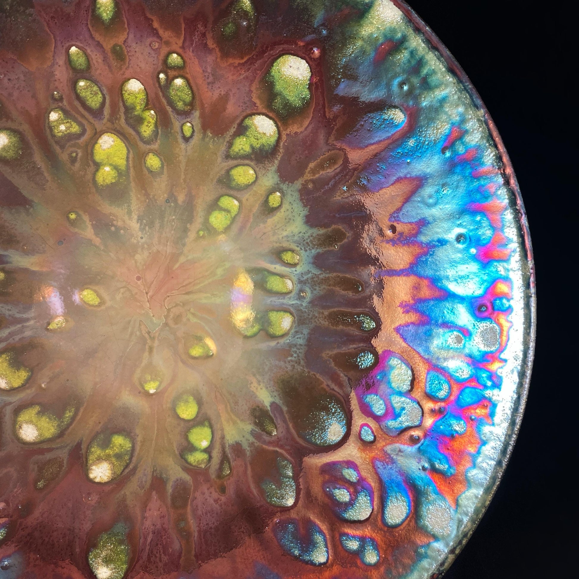 Handmade Charlotte Bowl, Raku Art Pottery, Decorative Pottery