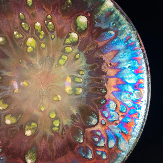 Handmade Charlotte Bowl, Raku Art Pottery, Decorative Pottery