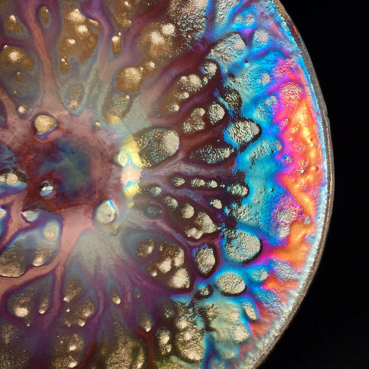 Handmade Corinne Bowl, Raku Art Pottery, Decorative Pottery