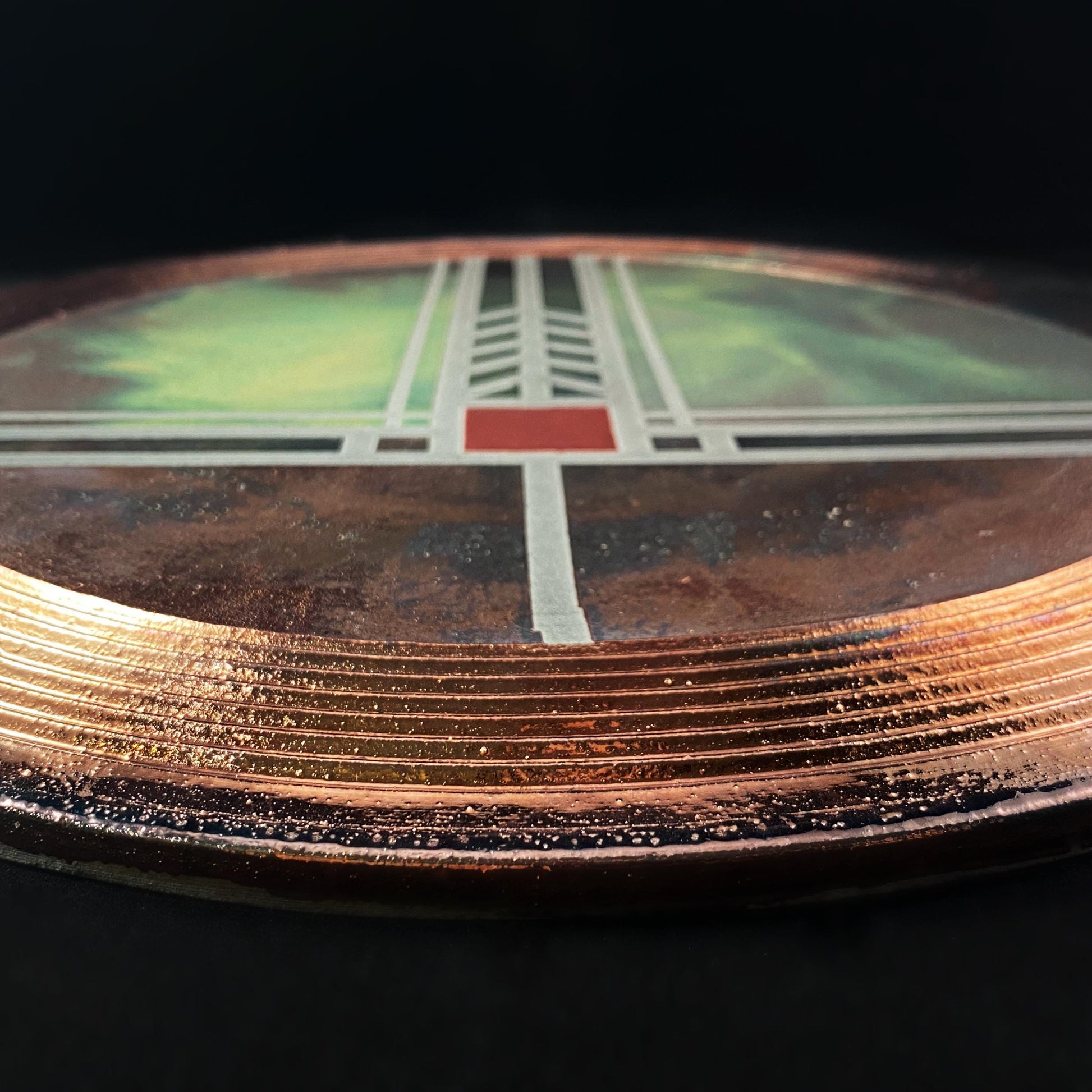 Handmade Bridget Plate, Raku Art Pottery, Decorative Pottery