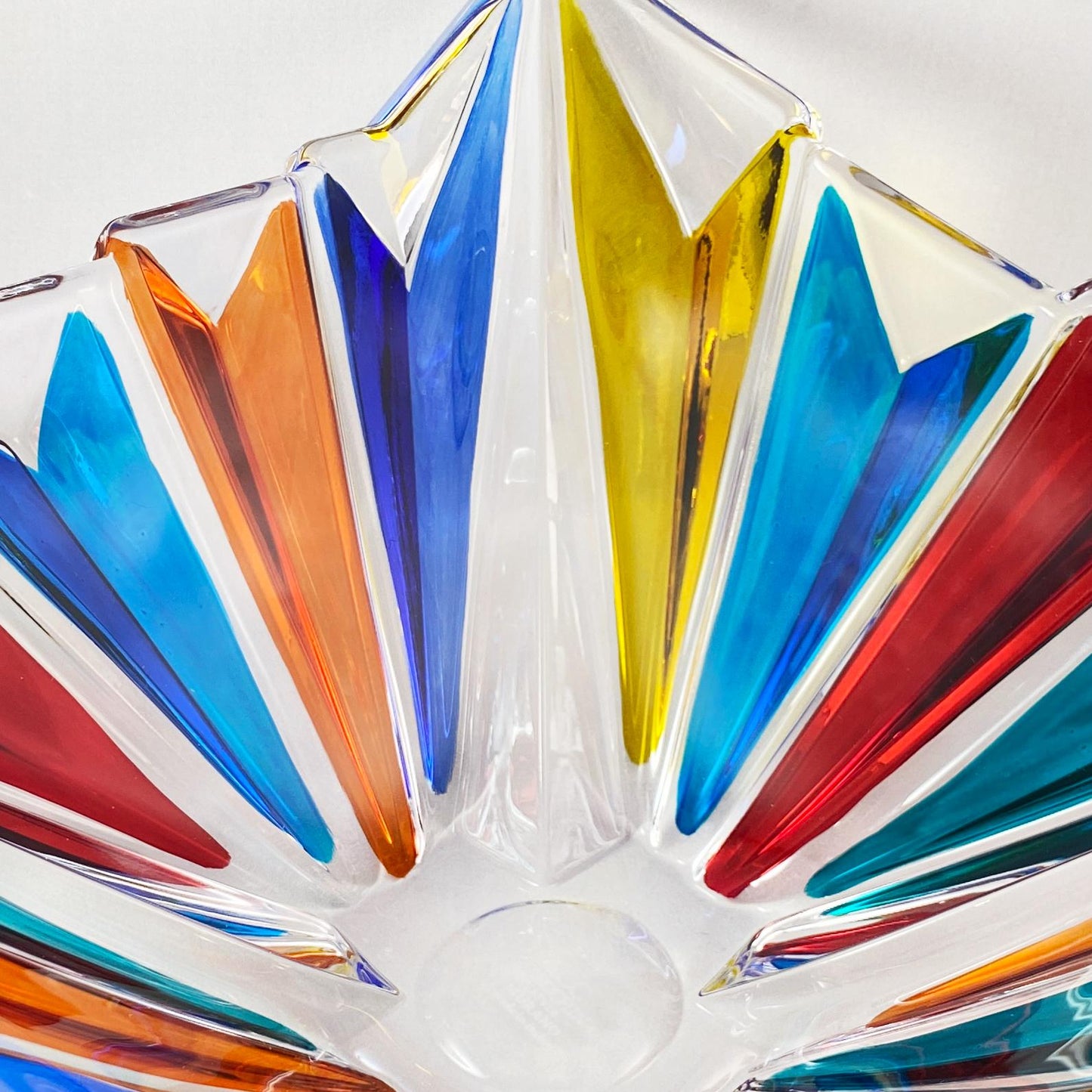 Large Venetian Glass Princess Centerpiece Bowl - Handmade in Italy, Colorful Murano Glass