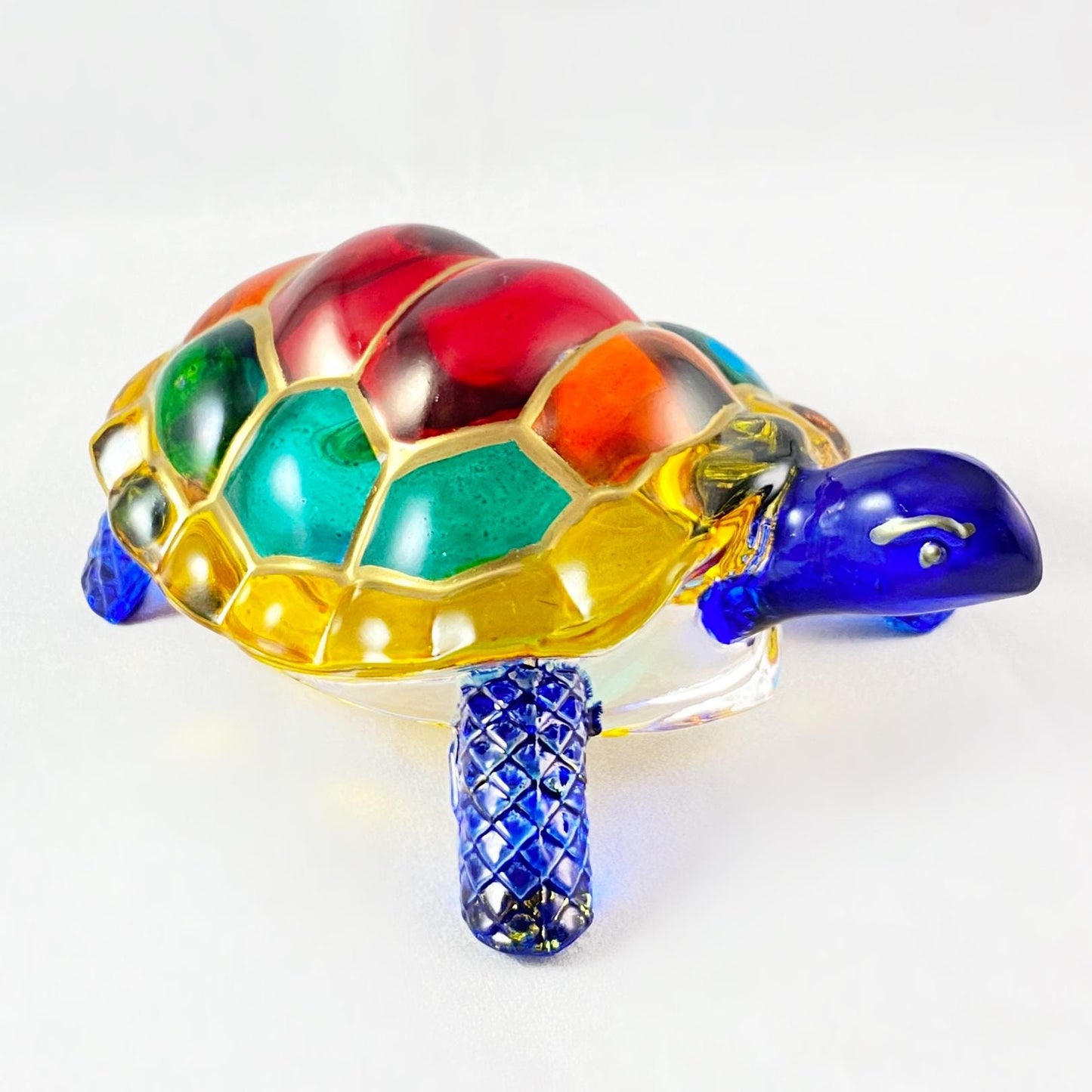 Venetian Glass Turtle - Handmade in Italy, Colorful Murano Glass