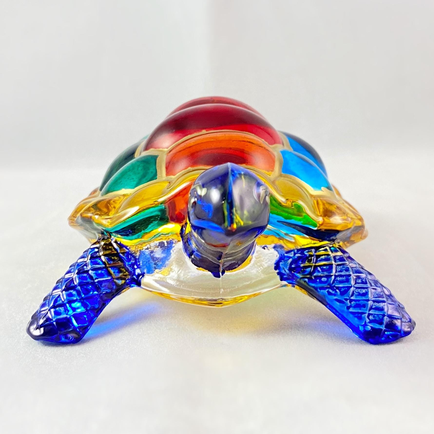 Venetian Glass Turtle - Handmade in Italy, Colorful Murano Glass