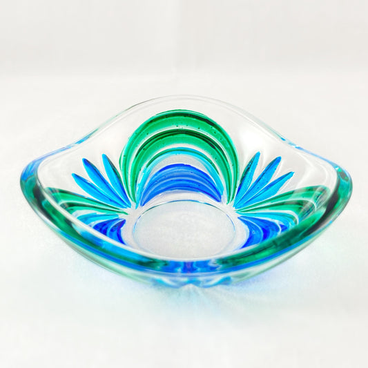 Venetian Glass Aurea Votive Holder/Dish - Handmade in Italy, Colorful Murano Glass