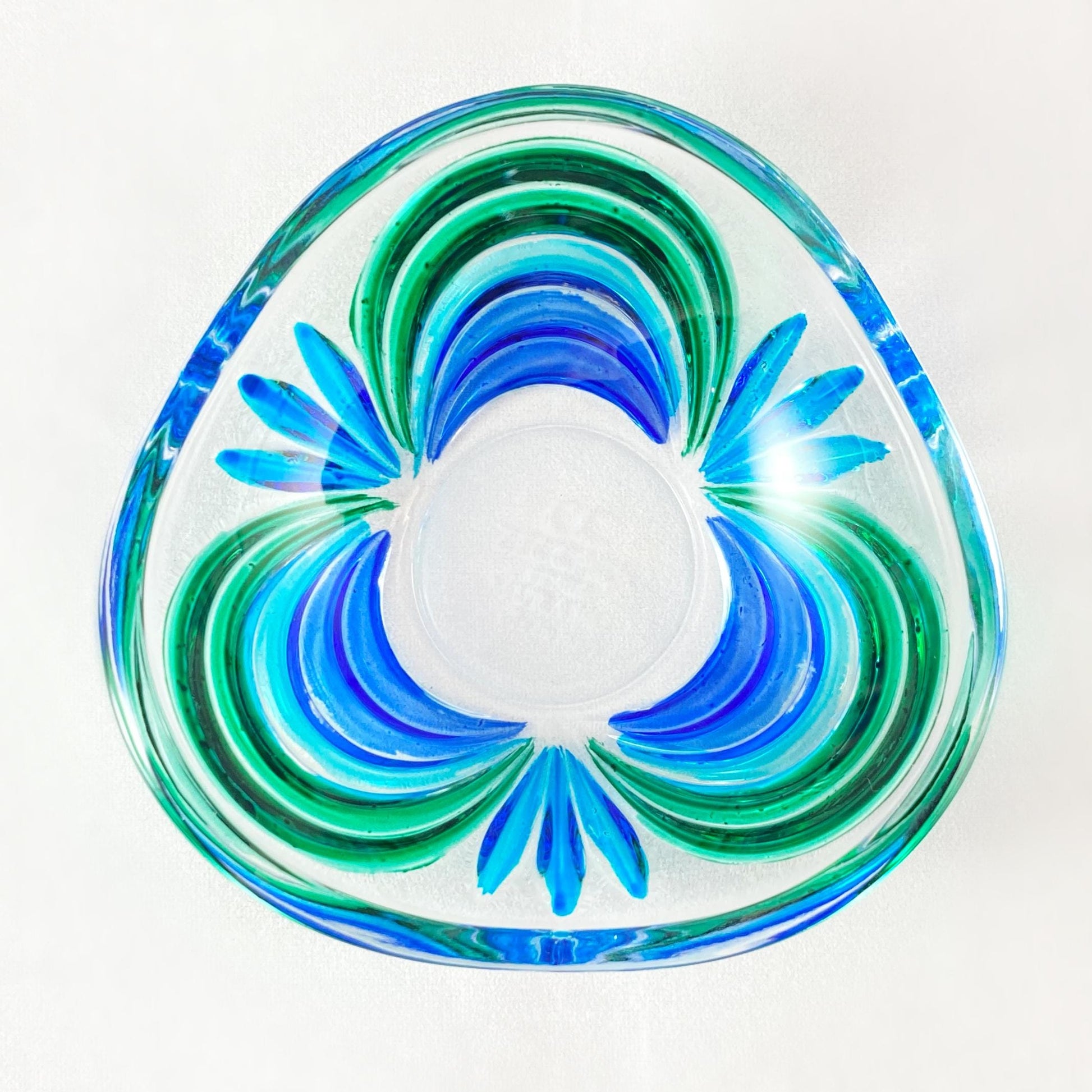 Venetian Glass Aurea Votive Holder/Dish - Handmade in Italy, Colorful Murano Glass