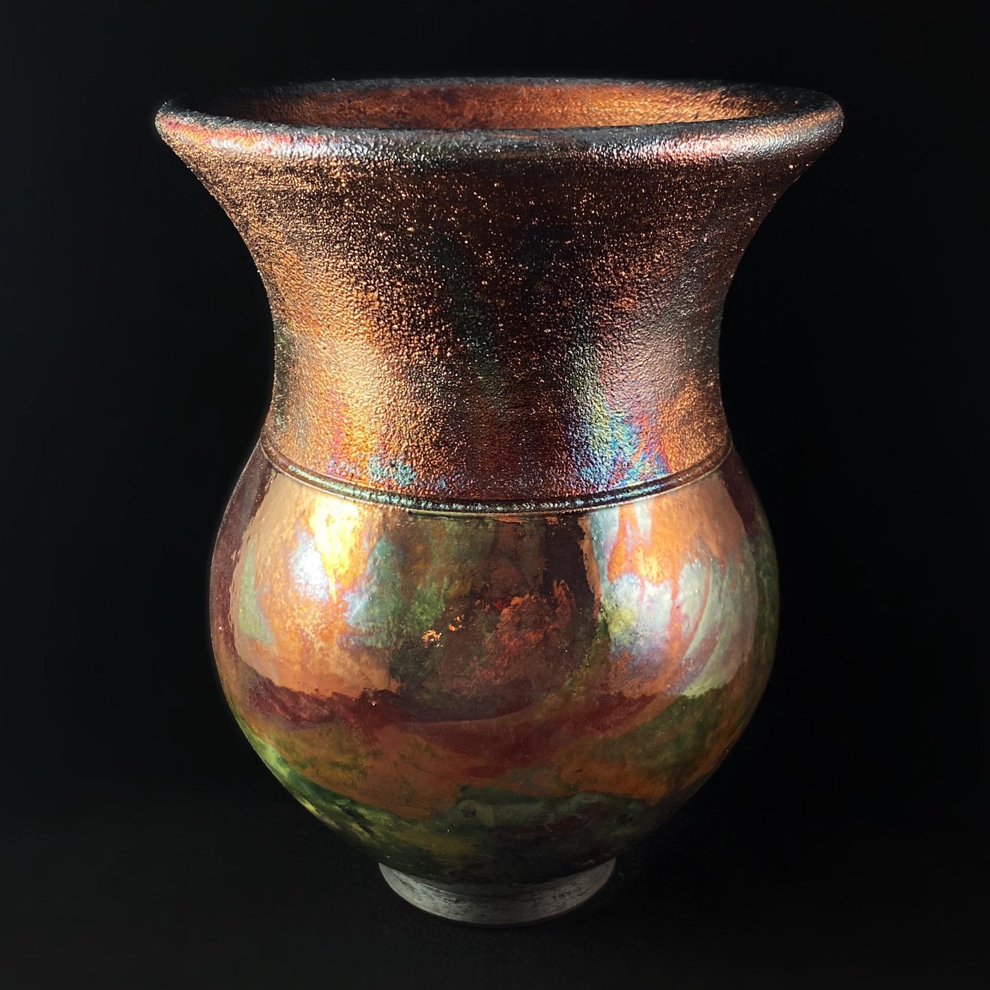 Handmade Jenny Vase, Raku Art Pottery, Decorative Pottery