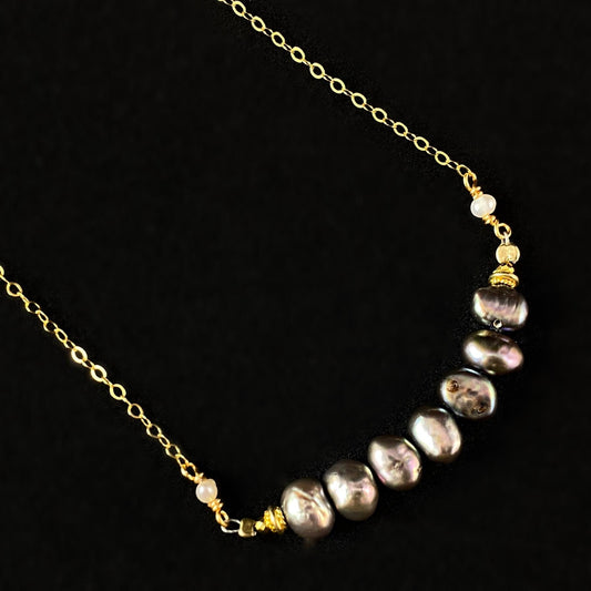 Dainty Pearl Necklace, Handmade in USA - Avaasi