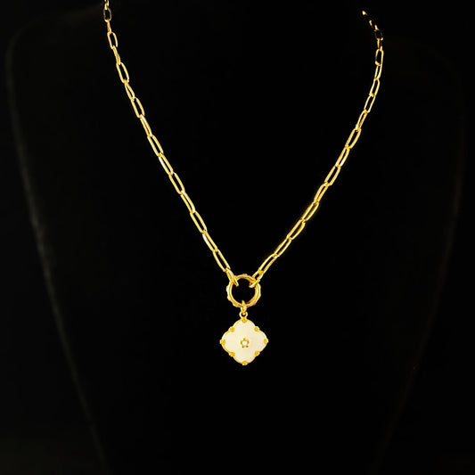 Elegant Enamel Chain Link Necklace - La Vie Parisienne by Catherine Popesco