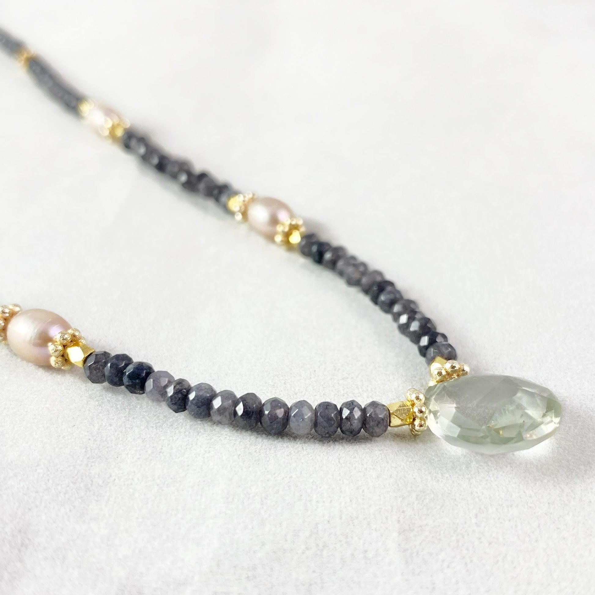 Beaded Teardrop Necklace, Handmade in USA - Avaasi