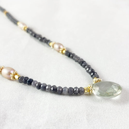 Beaded Teardrop Necklace, Handmade in USA - Avaasi