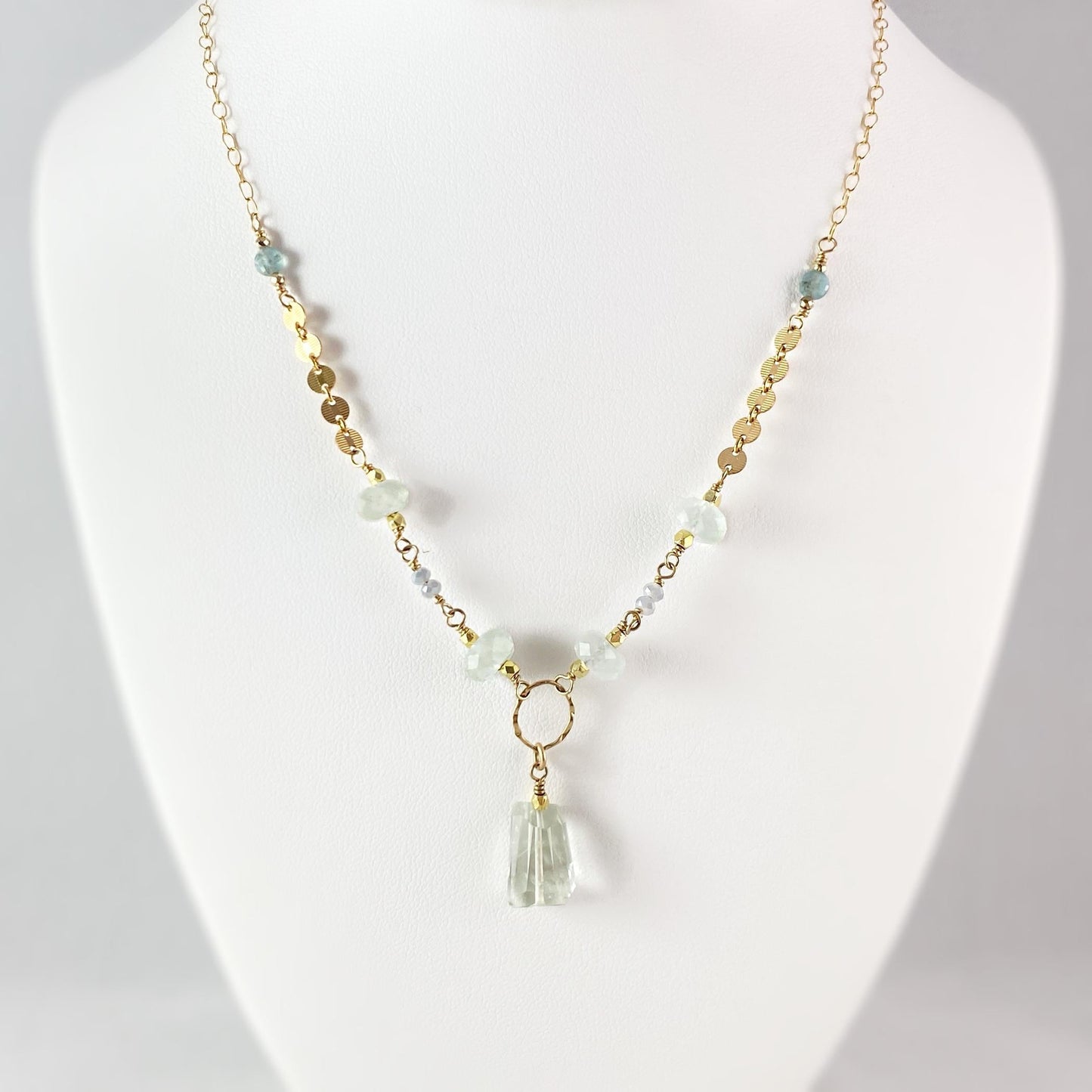 Delicate Gold Beaded Necklace, Handmade in USA - Avaasi