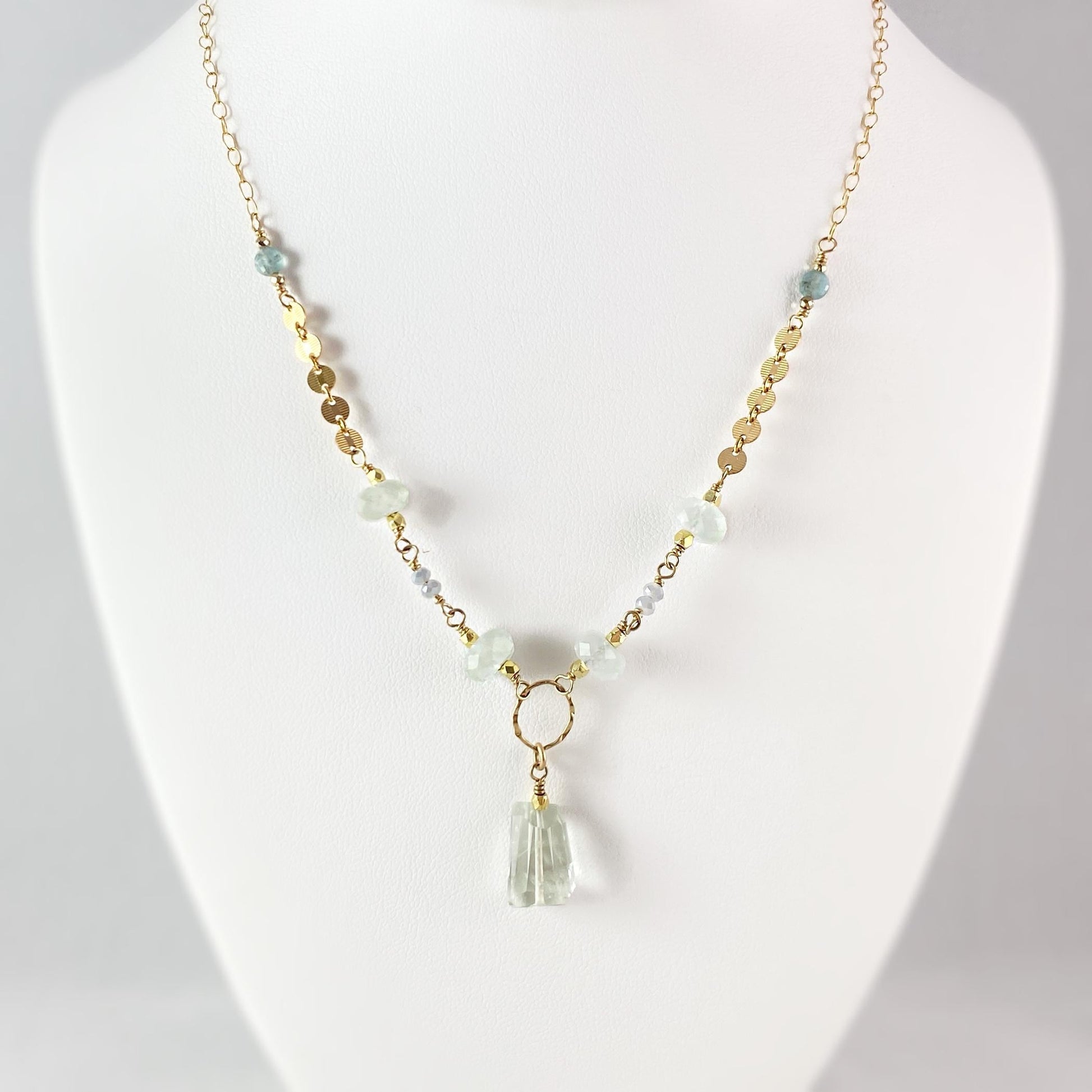 Delicate Gold Beaded Necklace, Handmade in USA - Avaasi