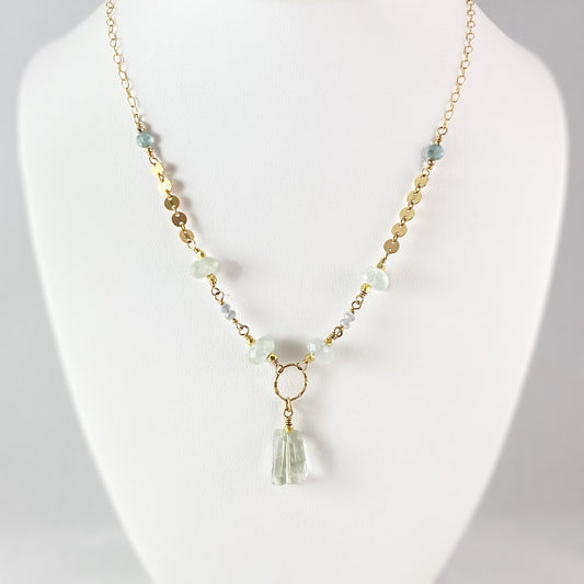 Delicate Gold Beaded Necklace, Handmade in USA - Avaasi