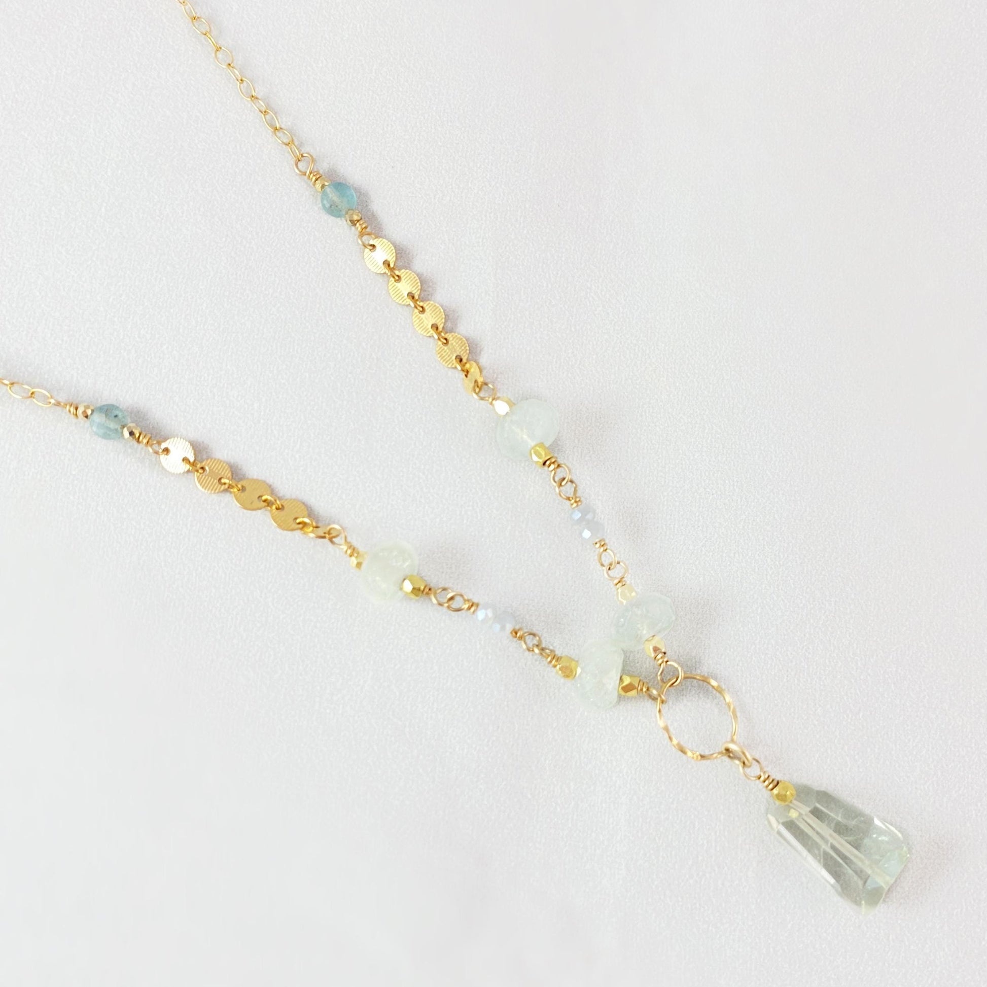 Delicate Gold Beaded Necklace, Handmade in USA - Avaasi