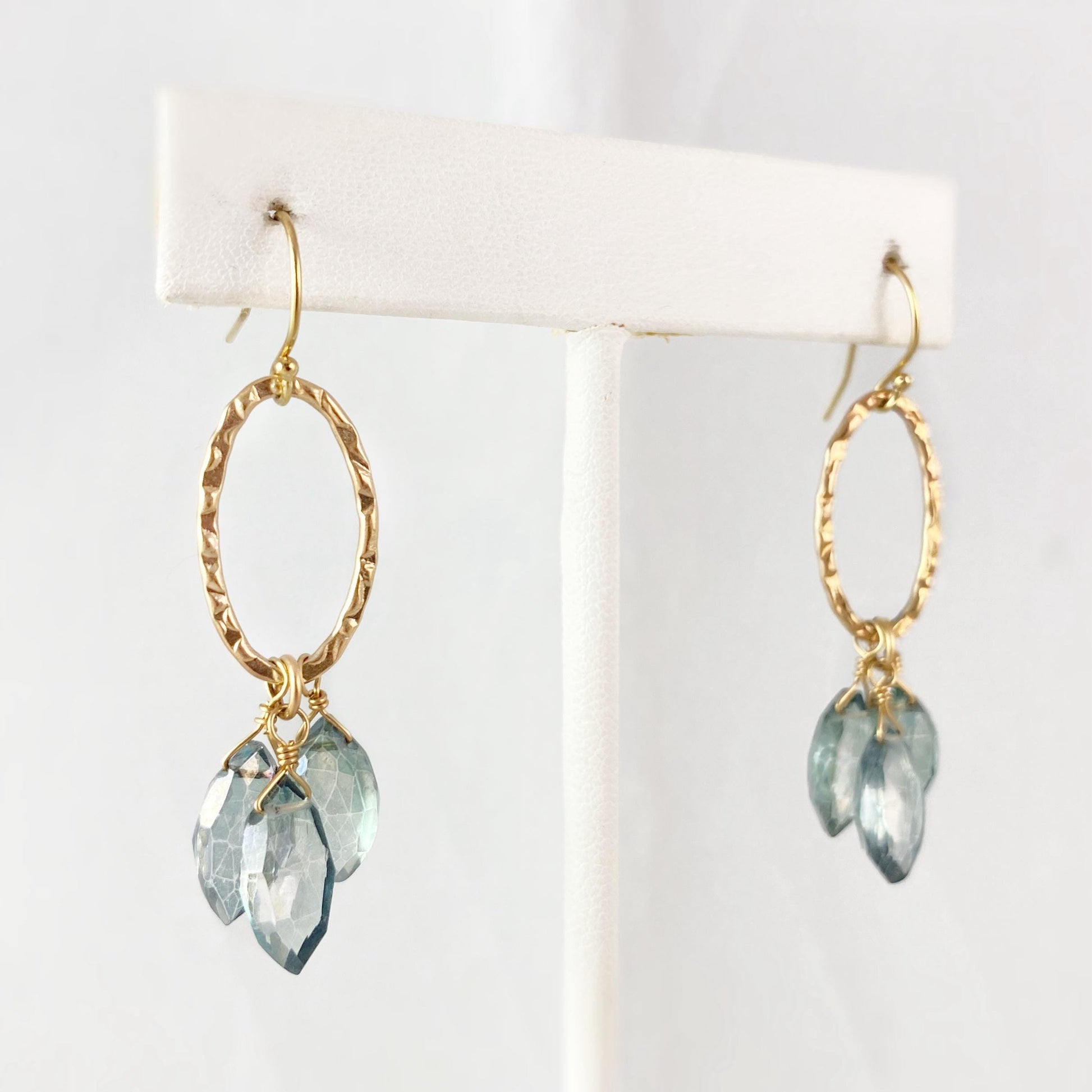 Elegant Cluster Drop Earrings, Handmade in USA - Avaasi