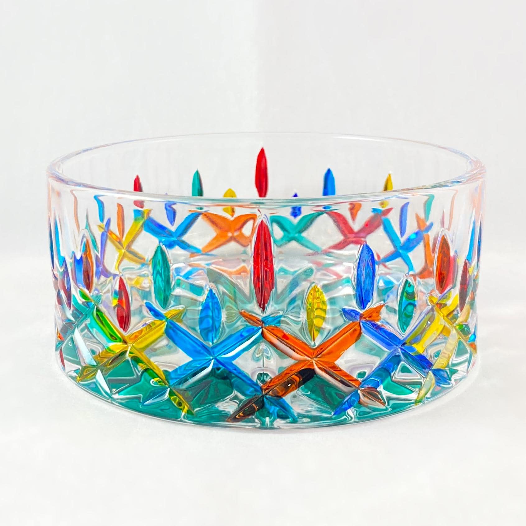 Venetian Glass Opera Dish, Wine Coaster - Handmade in Italy, Colorful Murano Glass Bowl