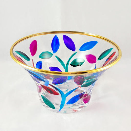 Venetian Glass Tree of Life Dish with 24kt Gold Rim - Handmade in Italy, Colorful Murano Glass