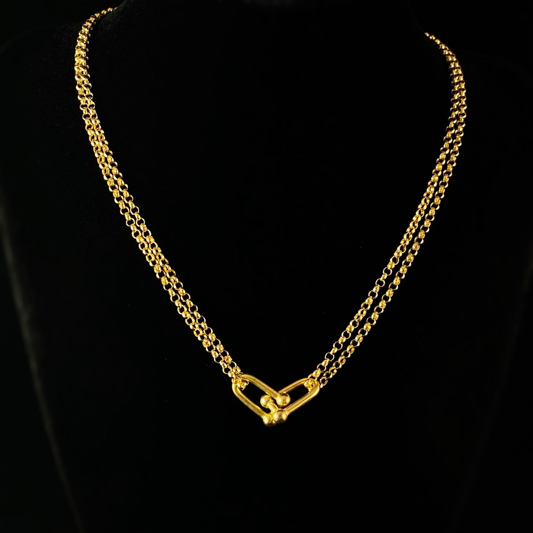 Double Chain Ulink Necklace - La Vie Parisienne by Catherine Popesco