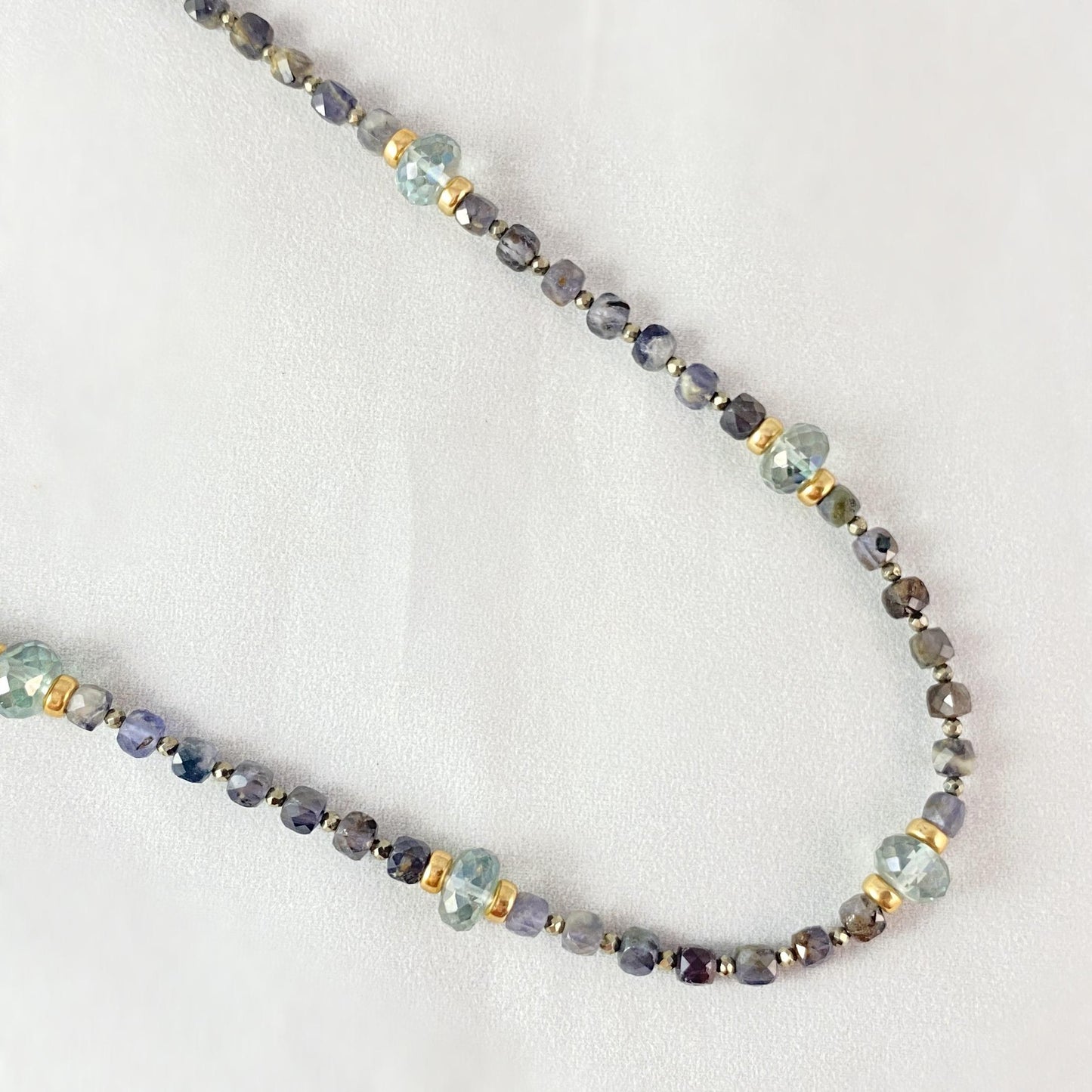 Iolite, Alexandrite, and Topaz Necklace, Handmade in USA - Avaasi