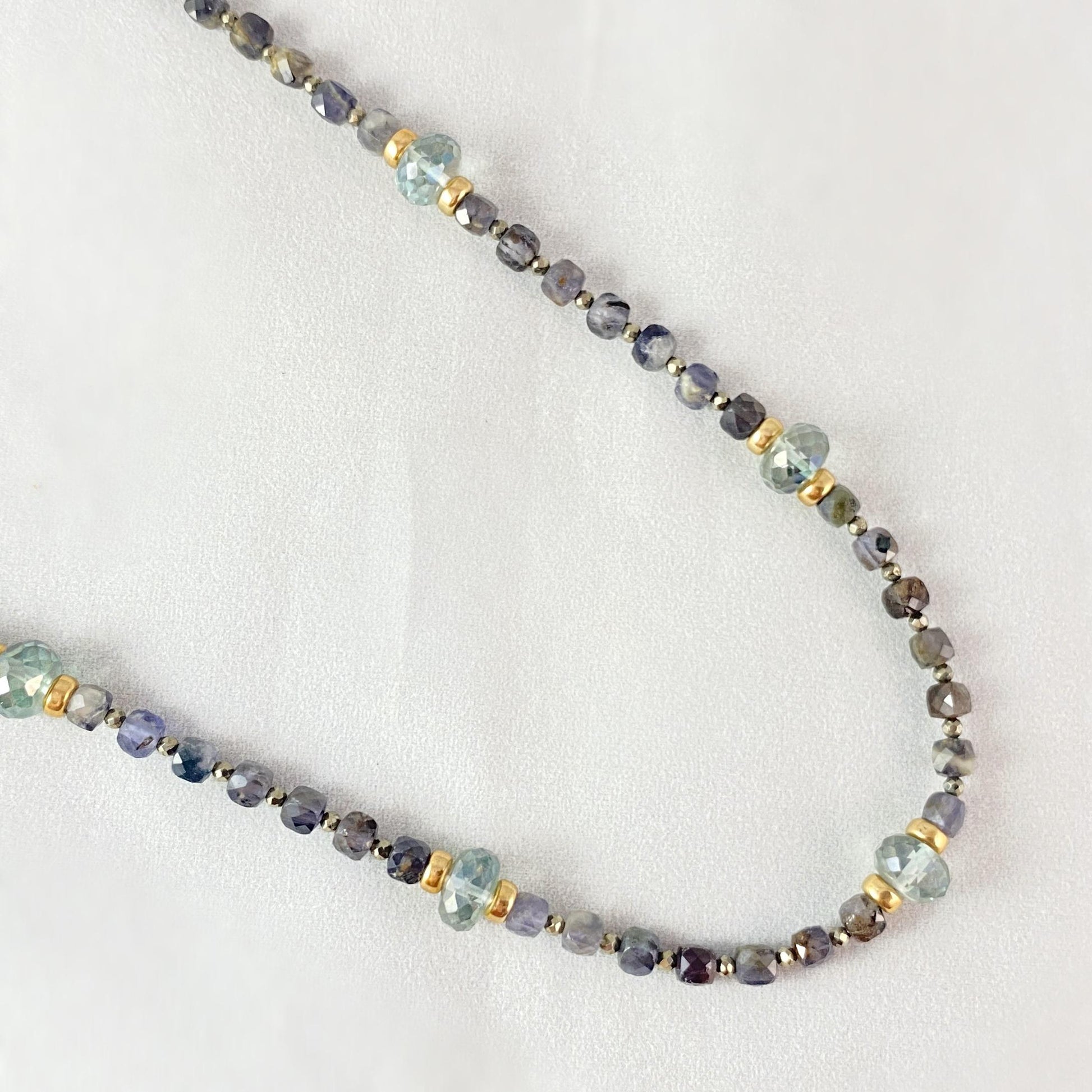 Iolite, Alexandrite, and Topaz Necklace, Handmade in USA - Avaasi