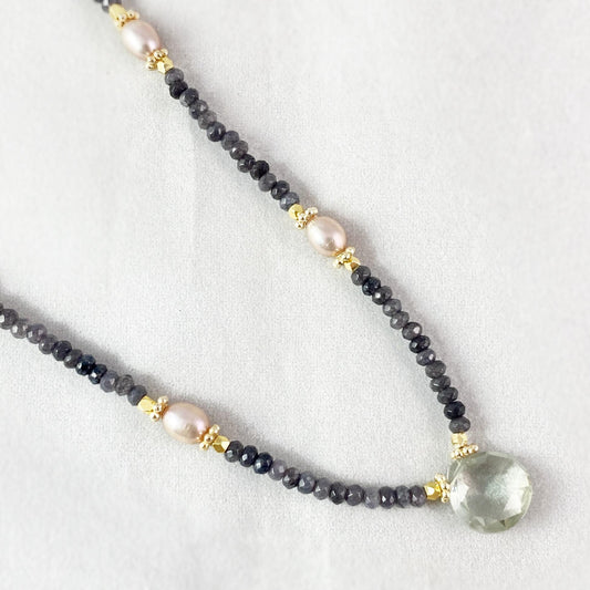 Beaded Teardrop Necklace, Handmade in USA - Avaasi