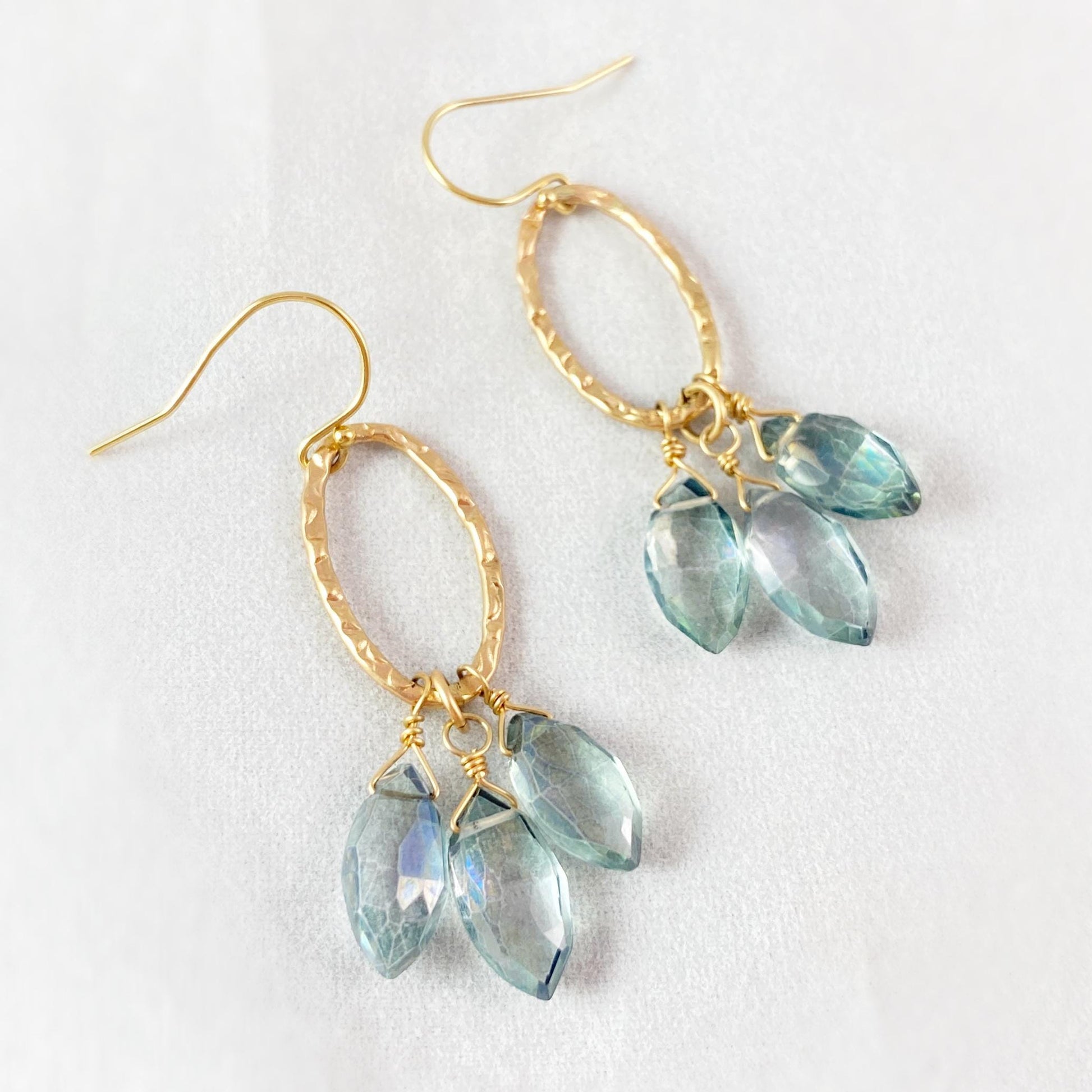 Elegant Cluster Drop Earrings, Handmade in USA - Avaasi