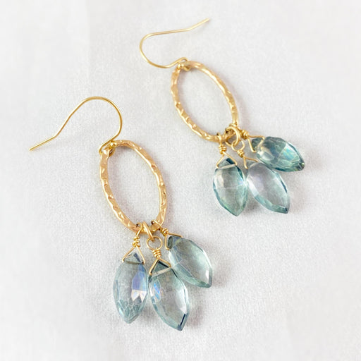 Elegant Cluster Drop Earrings, Handmade in USA - Avaasi