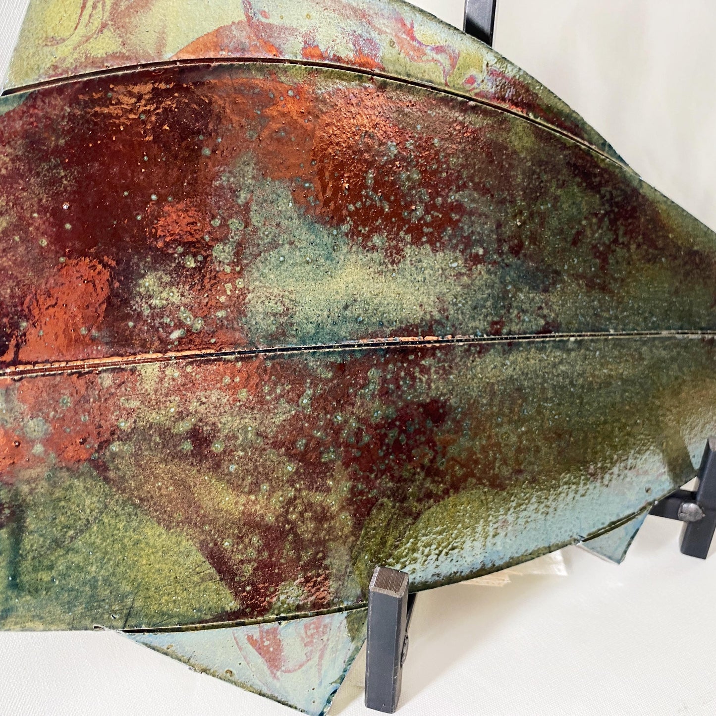Handmade 19 Inch Fish Decor, Raku Art Pottery, Decorative Pottery