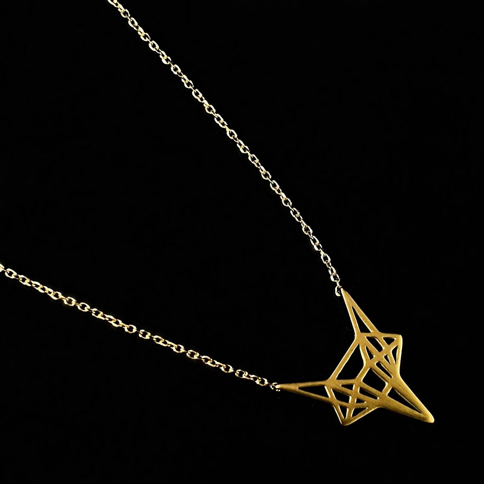 Dainty Gold Ella Fox Pendant Necklace - Sabrina