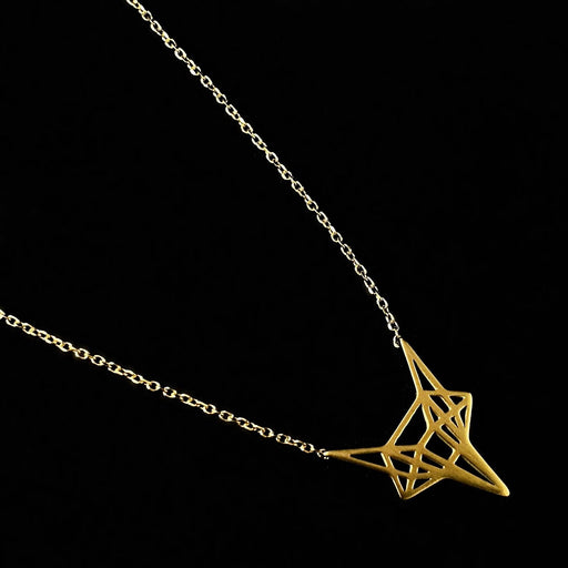 Dainty Gold Ella Fox Pendant Necklace - Sabrina