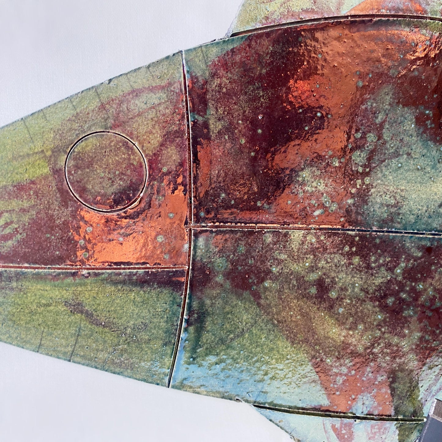 Handmade 19 Inch Fish Decor, Raku Art Pottery, Decorative Pottery