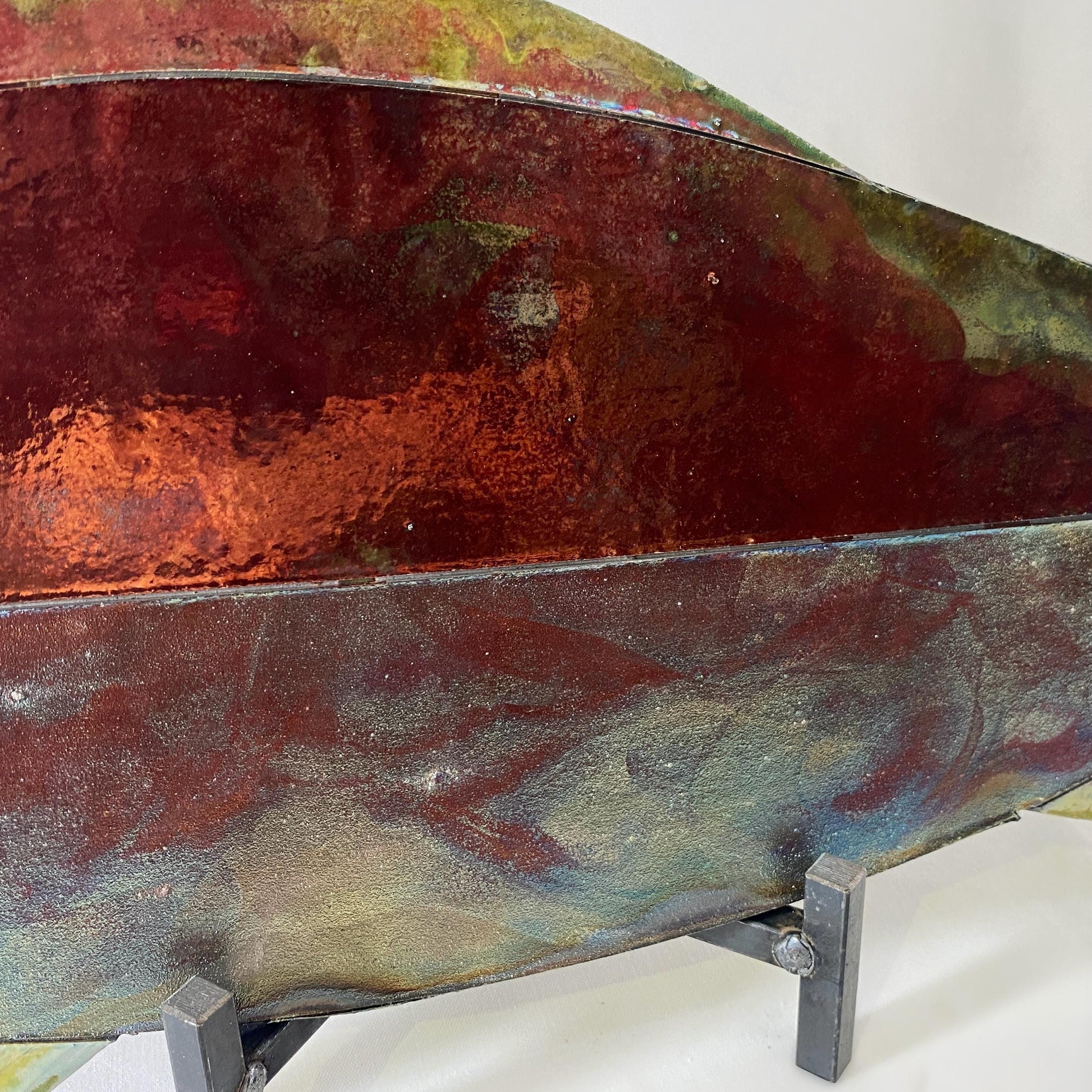 Handmade 21 Inch Fish Decor, Raku Art Pottery, Decorative Pottery