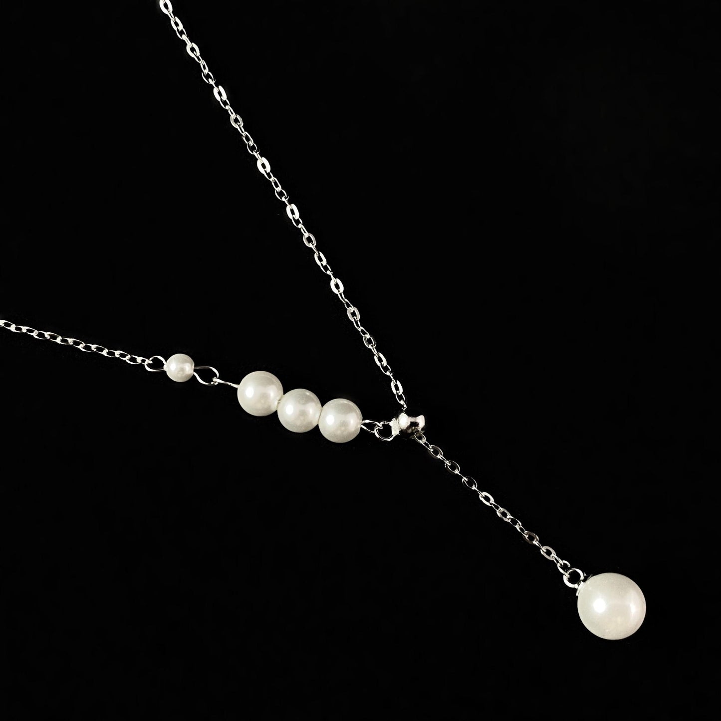 Silver Elegant Pearl Pendant Necklace, Made in USA - Peri