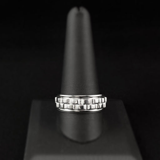 Cogwheel Fidget Spinner Ring, Silver, Made in USA - Peri