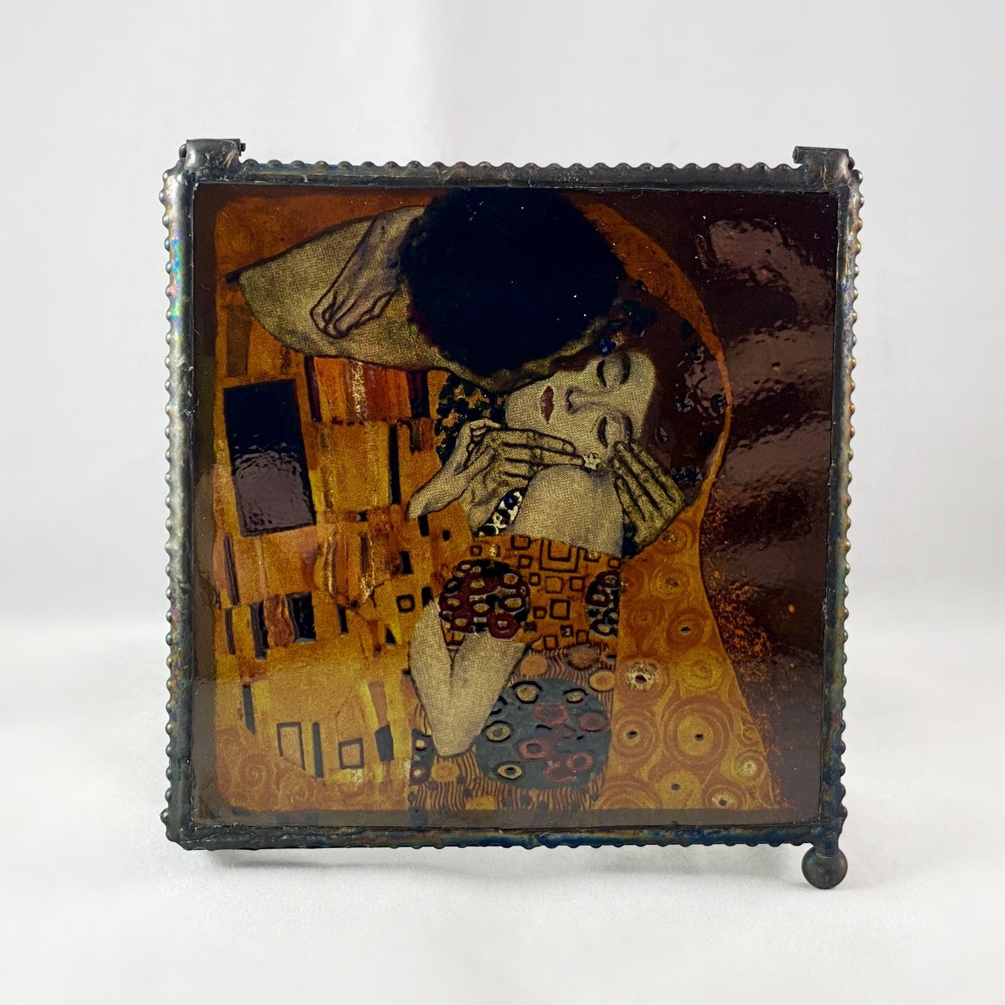 Klimt The Kiss Art Glass Keepsake Jewelry Box