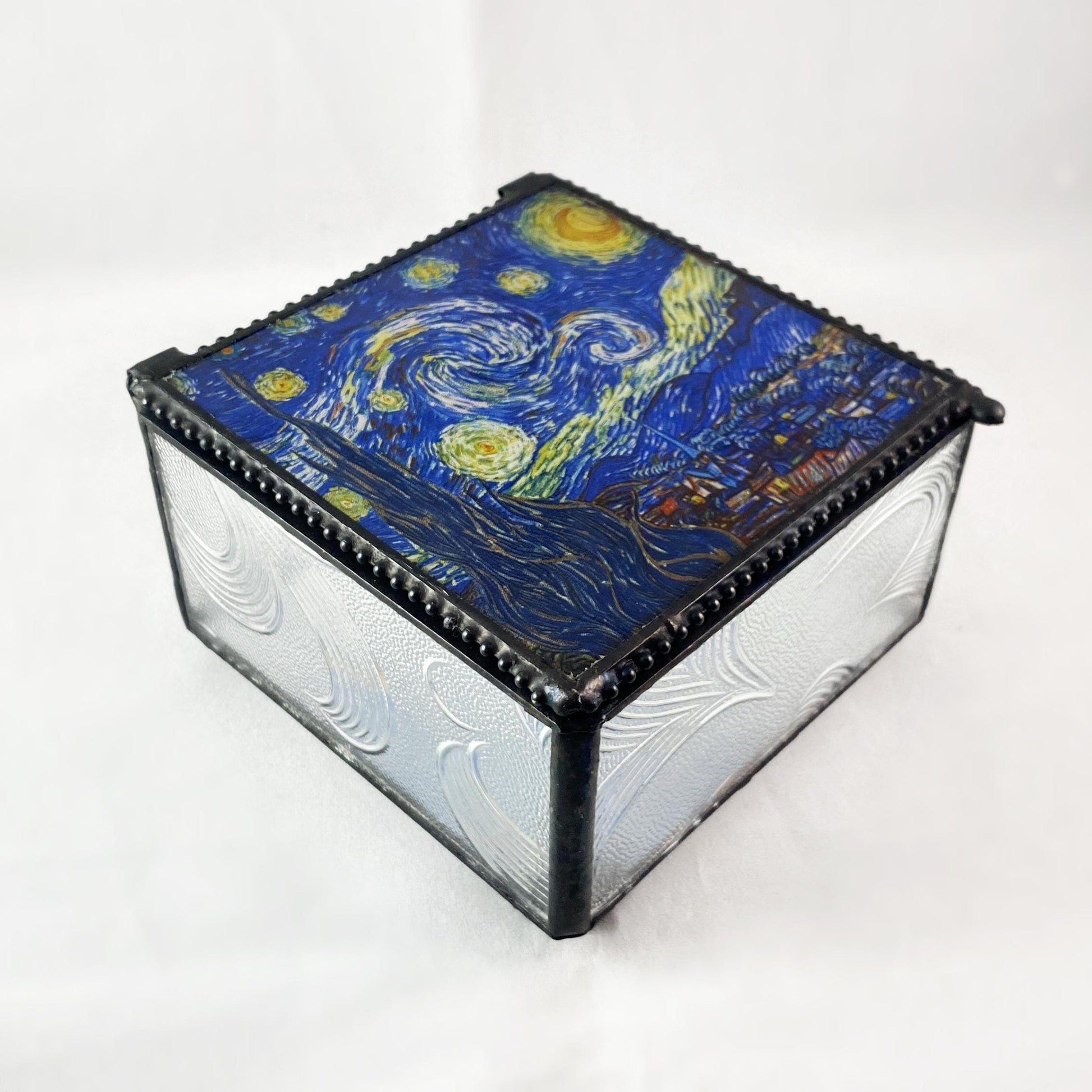 Van Gogh Starry Night Art Glass Keepsake Jewelry Box