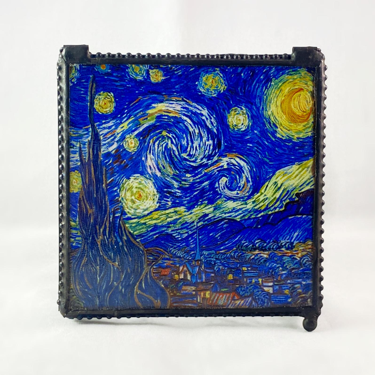Van Gogh Starry Night Art Glass Keepsake Jewelry Box