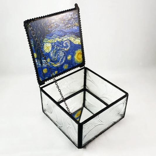 Van Gogh Starry Night Art Glass Keepsake Jewelry Box