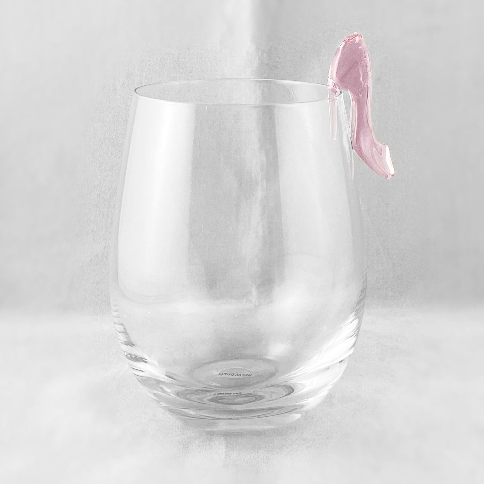 Pink High Heel Decanter and Set of 4 Glasses