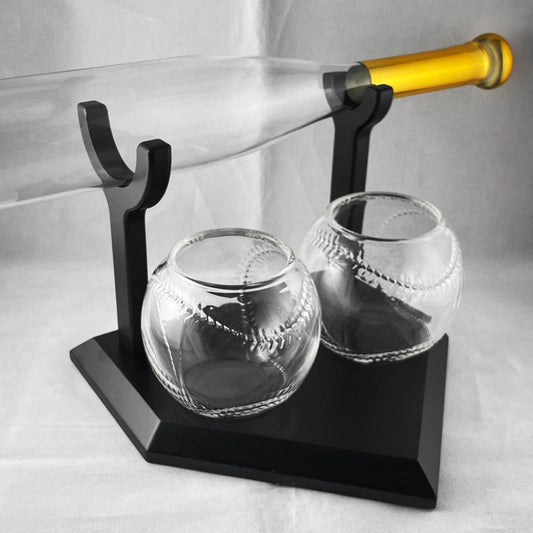 Baseball Bat Whiskey Decanter and Set of 2 Glasses